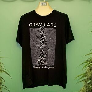 Grav Labs Organic Pleasures t-shirt based on Joy Division’s Unknown Pleasures